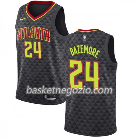Canotte Uomo Atlanta Hawks Kent Bazemore 24 Nike 2017-18 Nero Swingman